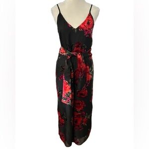 Pants Jumper Anthropologie Ett:Twa Burnout Roses Floral Velvet Sheer Extra Small